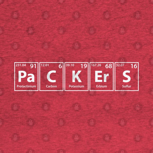 Packers (Pa-C-K-Er-S) Periodic Elements Spelling by cerebrands